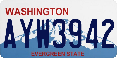 WA license plate AYW3942