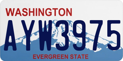 WA license plate AYW3975