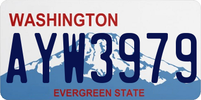 WA license plate AYW3979