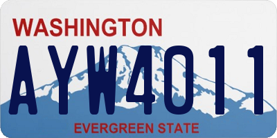 WA license plate AYW4011