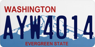 WA license plate AYW4014
