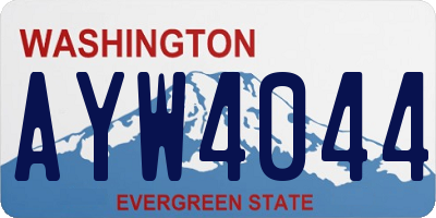 WA license plate AYW4044