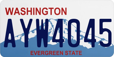 WA license plate AYW4045