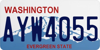 WA license plate AYW4055
