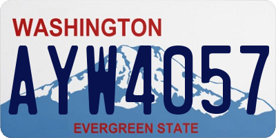 WA license plate AYW4057