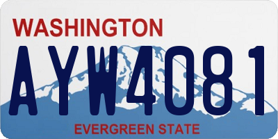 WA license plate AYW4081