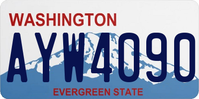 WA license plate AYW4090