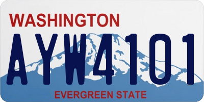 WA license plate AYW4101