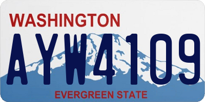 WA license plate AYW4109