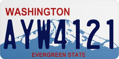 WA license plate AYW4121