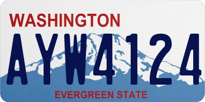 WA license plate AYW4124