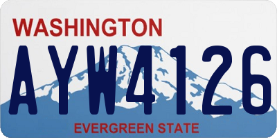 WA license plate AYW4126