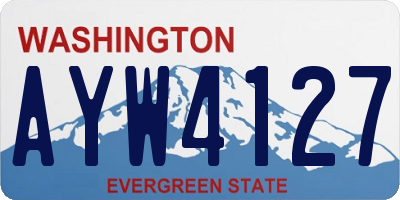 WA license plate AYW4127