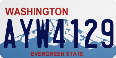 WA license plate AYW4129