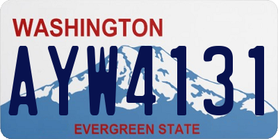 WA license plate AYW4131