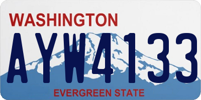 WA license plate AYW4133