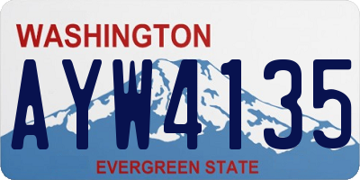 WA license plate AYW4135