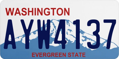 WA license plate AYW4137