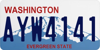 WA license plate AYW4141