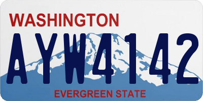 WA license plate AYW4142