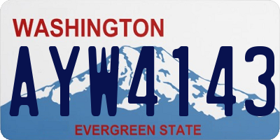 WA license plate AYW4143