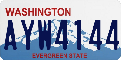 WA license plate AYW4144