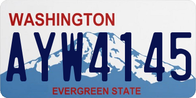 WA license plate AYW4145