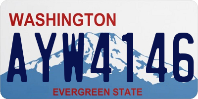 WA license plate AYW4146