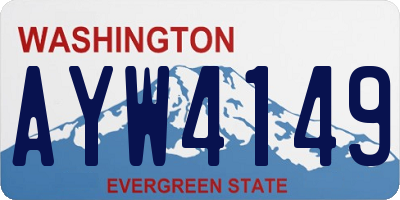 WA license plate AYW4149