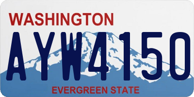 WA license plate AYW4150