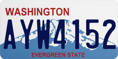 WA license plate AYW4152