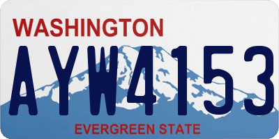 WA license plate AYW4153