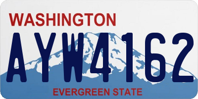 WA license plate AYW4162