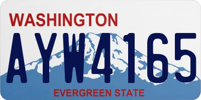 WA license plate AYW4165