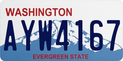 WA license plate AYW4167