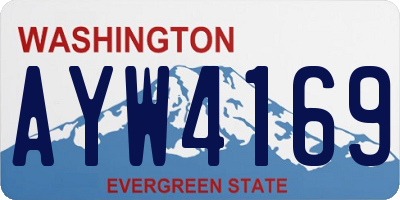 WA license plate AYW4169