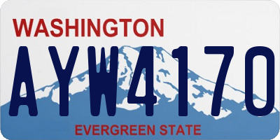 WA license plate AYW4170