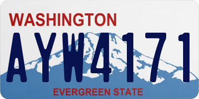 WA license plate AYW4171