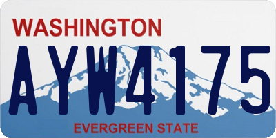 WA license plate AYW4175