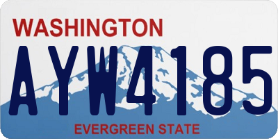 WA license plate AYW4185