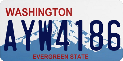 WA license plate AYW4186