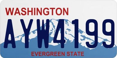 WA license plate AYW4199
