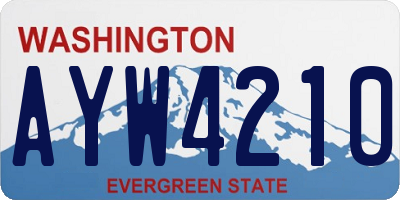 WA license plate AYW4210