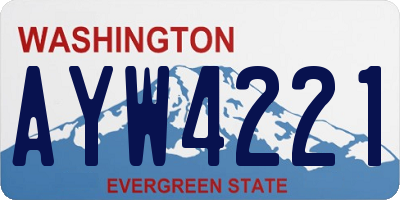 WA license plate AYW4221