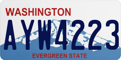WA license plate AYW4223