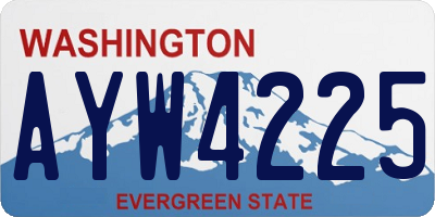 WA license plate AYW4225