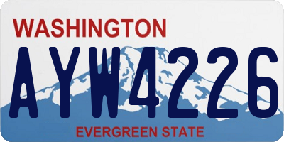 WA license plate AYW4226