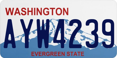 WA license plate AYW4239