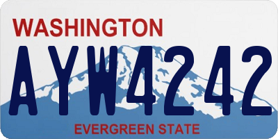 WA license plate AYW4242