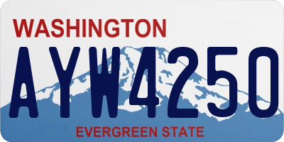 WA license plate AYW4250